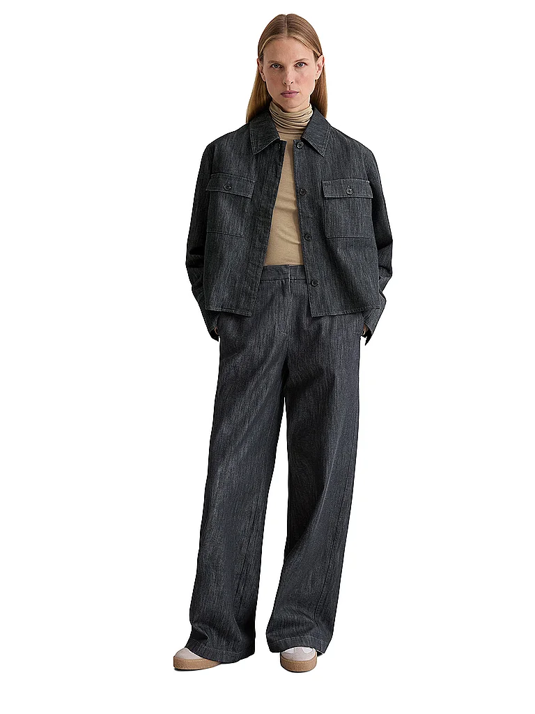 Marc O'Polo Damen Stoffhose Blau Gr. 38 6